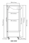 Turbo Air TSR-49GSD-N 54.38'' Silver 2 Section Swing Refrigerated Glass Door Merchandiser