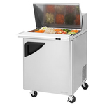 Turbo Air TST-28SD-12-N 27.5'' 1 Door Counter Height Mega Top Refrigerated Sandwich / Salad Prep Table