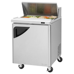 Turbo Air TST-28SD-N 27.5'' 1 Door Counter Height Refrigerated Sandwich / Salad Prep Table with Standard Top