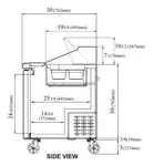 Turbo Air TST-28SD-N 27.5'' 1 Door Counter Height Refrigerated Sandwich / Salad Prep Table with Standard Top