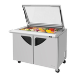 Turbo Air TST-48SD-18-N-GL 48.25'' 2 Door ADA Height Mega Top Refrigerated Sandwich / Salad Prep Table