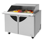 Turbo Air TST-48SD-18-N-SL 48.25'' 2 Door Counter Height Mega Top Refrigerated Sandwich / Salad Prep Table