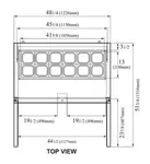 Turbo Air TST-48SD-N 48.25'' 2 Door Counter Height Refrigerated Sandwich / Salad Prep Table with Standard Top