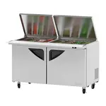 Turbo Air TST-60SD-24-N-FL 60.25'' 2 Door Counter Height Mega Top Refrigerated Sandwich / Salad Prep Table