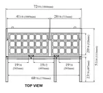 Turbo Air TST-72SD-30-N 72.63'' 3 Door Counter Height Mega Top Refrigerated Sandwich / Salad Prep Table