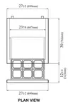 Turbo Air TUF-28SD-D2-N 27.5'' 1 Section Undercounter Freezer with Solid 2 Drawers and Side / Rear Breathing Compressor