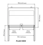 Turbo Air TUF-36SD-N 36.25'' 2 Section Undercounter Freezer with 2 Left/Right Hinged Solid Doors and Side / Rear Breathing Compressor