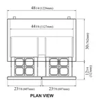 Turbo Air TUF-48SD-D4-N 48.25'' 2 Section Undercounter Freezer with Solid 4 Drawers and Side / Rear Breathing Compressor