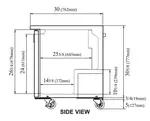 Turbo Air TUF-60SD-N 60.25'' 2 Section Undercounter Freezer with 2 Left/Right Hinged Solid Doors and Side / Rear Breathing Compressor