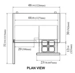 Turbo Air TUR-48SD-D2-N 48.25'' 2 Section Undercounter Refrigerator with 1 Left Hinged Solid Door 2 Drawers and Side / Rear Breathing Compressor