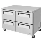 Turbo Air TUR-48SD-D4-N 48.25'' 2 Section Undercounter Refrigerator with 4 Drawers and Side / Rear Breathing Compressor