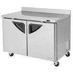 Turbo Air TWF-48SD-N 48.25'' 2 Door ADA Height Worktop Freezer with Side / Rear Breathing Compressor - 12.0 cu. ft.