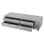 Victory Refrigeration CBR84HC 84" 4 Drawer Refrigerated Chef Base with Marine Edge Top - 115 Volts