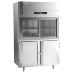 Victory Refrigeration DRS-2D-S1-HD-HC 52.13'' 46.5 cu. ft. Top Mounted 2 Section Glass/Solid Half Door Reach-In Refrigerator