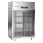 Victory Refrigeration DRS-2D-S1-LD-HC 52.13'' 46.5 cu. ft. Top Mounted 2 Section Glass Door Reach-In Refrigerator