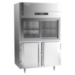 Victory Refrigeration DRSA-2D-S1-HD-HC 52.13'' 46.5 cu. ft. Top Mounted 2 Section Glass/Solid Half Door Reach-In Refrigerator