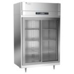 Victory Refrigeration DRSA-2D-S1-LD-HC 52.13'' 46.5 cu. ft. Top Mounted 2 Section Glass Door Reach-In Refrigerator