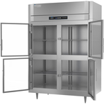 Victory Refrigeration FS-2D-S1-EW-HG-HC 58.38'' 52.0 cu. ft. Top Mounted 2 Section Glass Half Door Reach-In Freezer