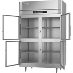 Victory Refrigeration FS-2D-S1-HG-HC 52.13'' 46.5 cu. ft. Top Mounted 2 Section Glass Half Door Reach-In Freezer