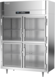 Victory Refrigeration FS-2N-S1-HG-HC 58.38'' 37.5 cu. ft. Top Mounted 2 Section Glass Half Door Reach-In Freezer