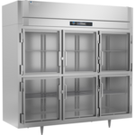 Victory Refrigeration FS-3D-S1-EW-HG-HC 85.50'' 79.6 cu. ft. Top Mounted 3 Section Glass Half Door Reach-In Freezer
