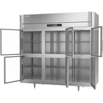 Victory Refrigeration FS-3D-S1-EW-HG-HC 85.50'' 79.6 cu. ft. Top Mounted 3 Section Glass Half Door Reach-In Freezer