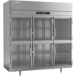 Victory Refrigeration FS-3D-S1-HG-HC 77.75'' 70.1 cu. ft. Top Mounted 3 Section Glass Half Door Reach-In Freezer