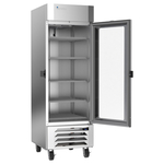 Victory Refrigeration LSF23HC-1-IQ 28.38'' 22.5 cu.ft 1 Section Silver Glass Door Merchandiser Freezer
