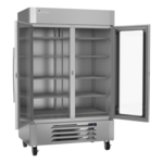 Victory Refrigeration LSF49HC-1 51.94'' 46.1 cu. ft. 2 Section Silver Glass Door Merchandiser Freezer