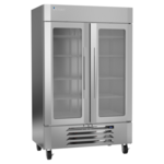 Victory Refrigeration LSF49HC-1-IQ 51.94'' 46.1 cu. ft. 2 Section Silver Glass Door Merchandiser Freezer