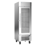 Victory Refrigeration LSR23HC-1 27.25'' Silver 1 Section Swing Refrigerated Glass Door Merchandiser