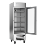 Victory Refrigeration LSR23HC-1 27.25'' Silver 1 Section Swing Refrigerated Glass Door Merchandiser