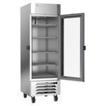 Victory Refrigeration LSR23HC-1-IQ 28.38'' Silver 1 Section Swing Refrigerated Glass Door Merchandiser