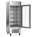 Victory Refrigeration LSR27HC-1 30.00'' Silver 1 Section Swing Refrigerated Glass Door Merchandiser