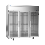 Victory Refrigeration VERSA-3D-GD-HC 78.00'' 71.52 cu. ft. Top Mounted 3 Section Glass Door Reach-In Refrigerator