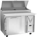 Victory Refrigeration VPP46HC 46.00'' 1 Door Counter Height Refrigerated Pizza Prep Table