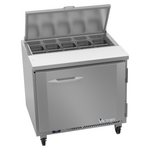 Victory Refrigeration VSP36HC-10 36.00'' 1 Door Counter Height Refrigerated Sandwich / Salad Prep Table with Standard Top