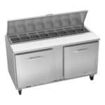 Victory Refrigeration VSP60HC-16 60.00'' 2 Door Counter Height Refrigerated Sandwich / Salad Prep Table with Standard Top