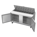 Victory Refrigeration VSP60HC-16 60.00'' 2 Door Counter Height Refrigerated Sandwich / Salad Prep Table with Standard Top