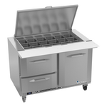 Victory Refrigeration VSPD48HC-18B-2 48.00'' 1 Door 2 Drawer Counter Height Mega Top Refrigerated Sandwich / Salad Prep Table