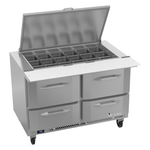 Victory Refrigeration VSPD48HC-18B-4 48.00'' 4 Drawer Counter Height Mega Top Refrigerated Sandwich / Salad Prep Table