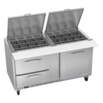 Victory Refrigeration VSPD60HC-24B-2 60.00'' 1 Door 2 Drawer Counter Height Mega Top Refrigerated Sandwich / Salad Prep Table