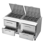 Victory Refrigeration VSPD60HC-24B-4 60.00'' 4 Drawer Counter Height Mega Top Refrigerated Sandwich / Salad Prep Table