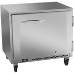 Victory Refrigeration VUF36HC 36'' 1 Section Undercounter Freezer with 1 Right Hinged Solid Door and Front Breathing Compressor