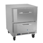 Victory Refrigeration VUFD27HC-2 27'' 1 Section Undercounter Freezer with Solid 2 Drawers and Front Breathing Compressor