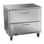 Victory Refrigeration VUFD36HC-2 36'' 1 Section Undercounter Freezer with Solid 2 Drawers and Front Breathing Compressor