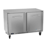 Victory Refrigeration VUR48HC 48'' 2 Section Undercounter Refrigerator with 2 Left/Right Hinged Solid Doors and Side / Rear Breathing Compressor