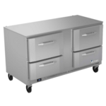 Victory Refrigeration VURD60HC-4 60.00'' 2 Section Undercounter Refrigerator with 4 Drawers and Side / Rear Breathing Compressor