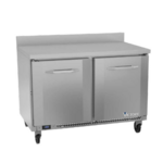 Victory Refrigeration VWF48HC 48'' 2 Door Counter Height Worktop Freezer with Side / Rear Breathing Compressor - 11.8 cu. ft.