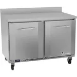 Victory Refrigeration VWF48HC 48'' 2 Door Counter Height Worktop Freezer with Side / Rear Breathing Compressor - 11.8 cu. ft.